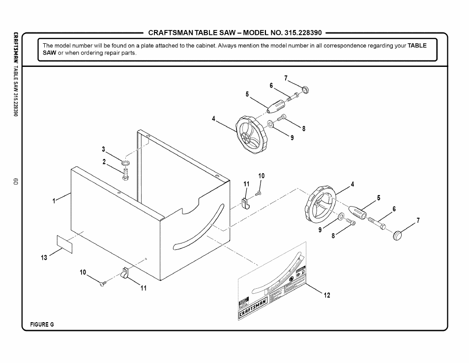 Craftsman 315.228390 User Manual | Page 60 / 66