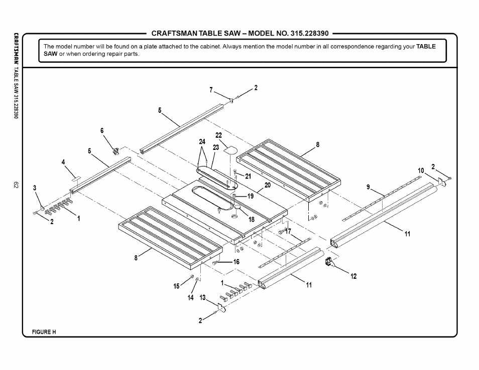 Craftsman 315.228390 User Manual | Page 62 / 66