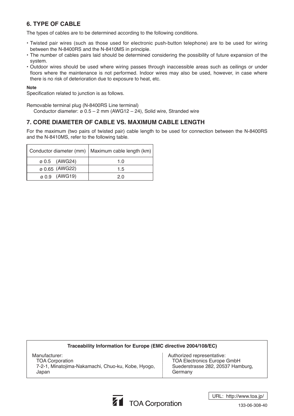 Toa N-8410MS User Manual | Page 4 / 4