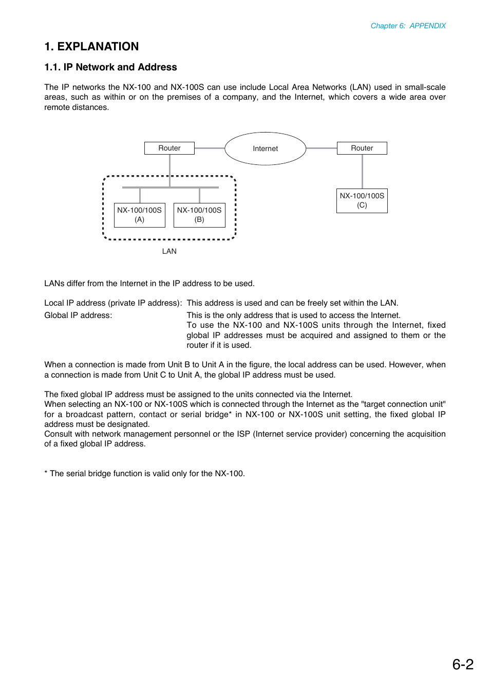 Explanation, Ip network and address | Toa NX-100S Installation User Manual | Page 105 / 117