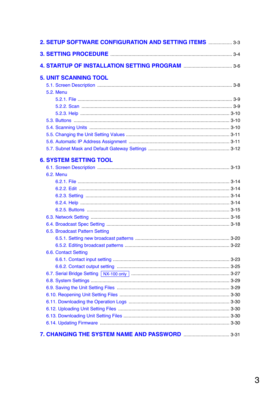 Toa NX-100S Installation User Manual | Page 3 / 117