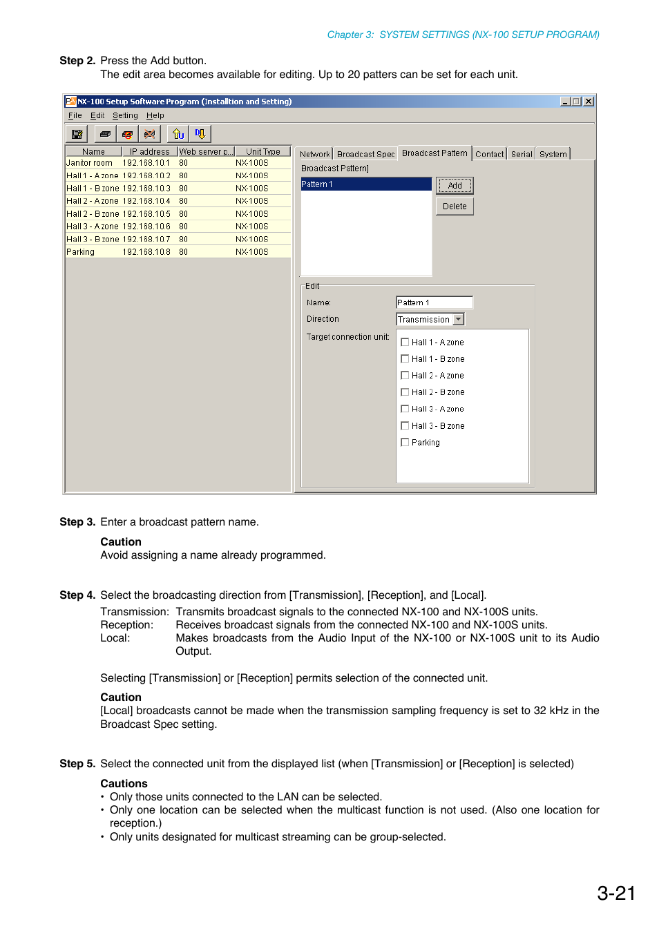 Toa NX-100S Installation User Manual | Page 47 / 117