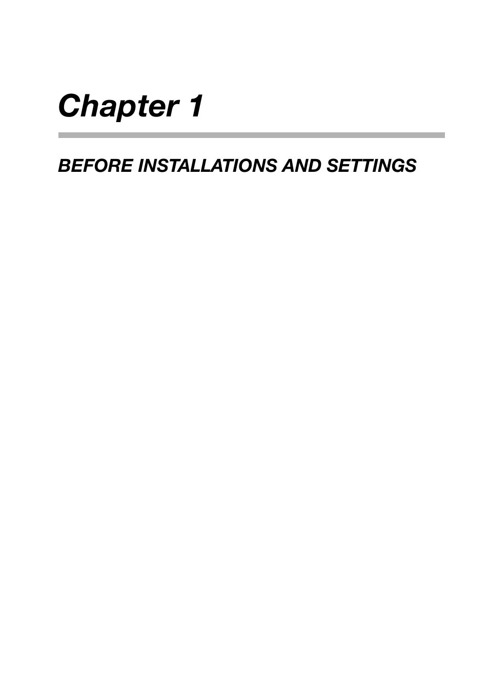 Chapter 1: before installations and settings, Chapter 1 | Toa NX-100S Installation User Manual | Page 6 / 117