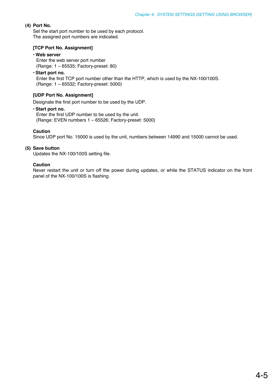 Toa NX-100S Installation User Manual | Page 62 / 117