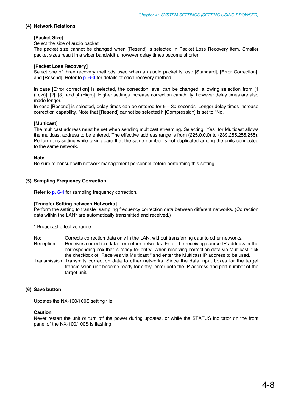 Toa NX-100S Installation User Manual | Page 65 / 117