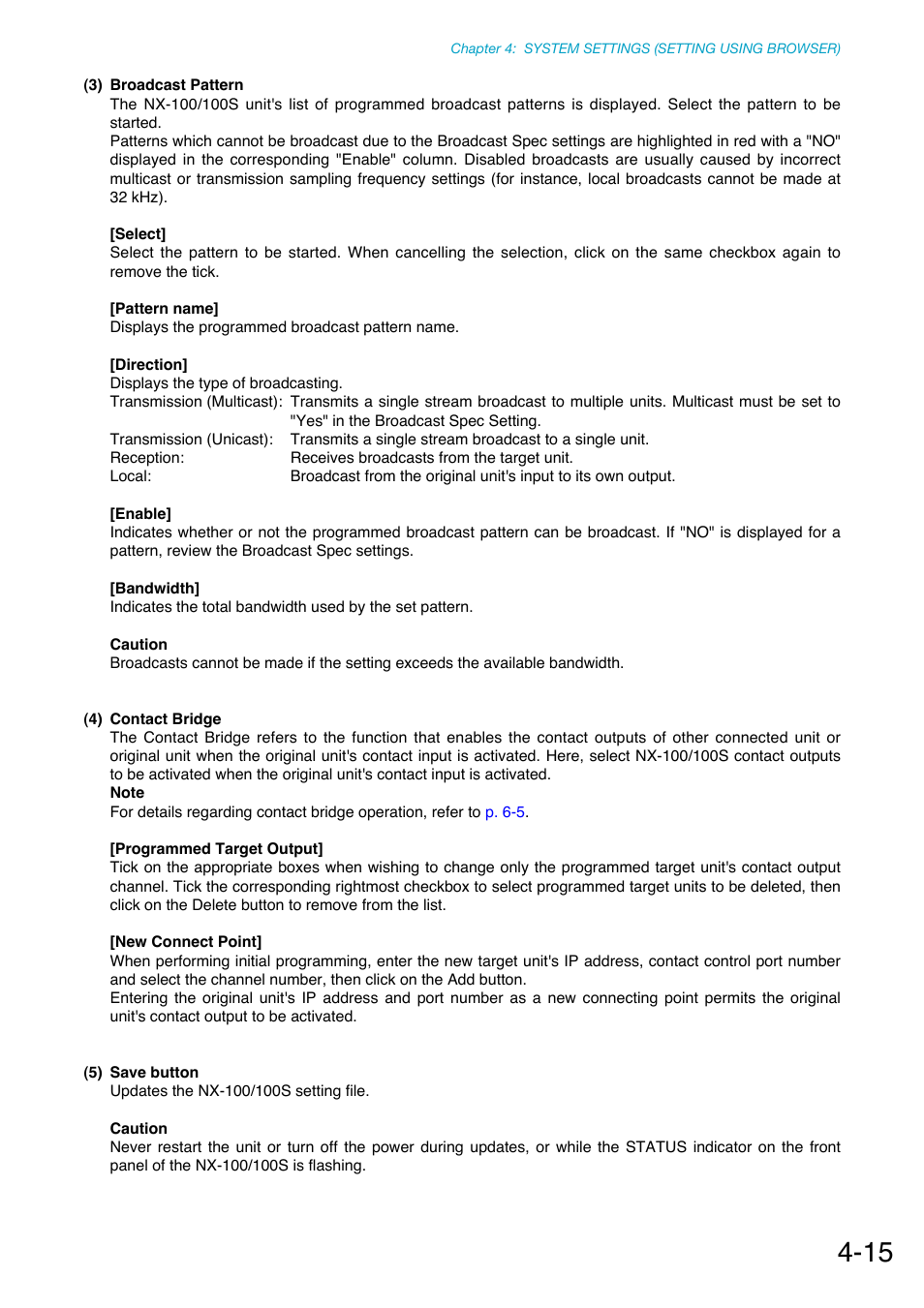 Toa NX-100S Installation User Manual | Page 72 / 117