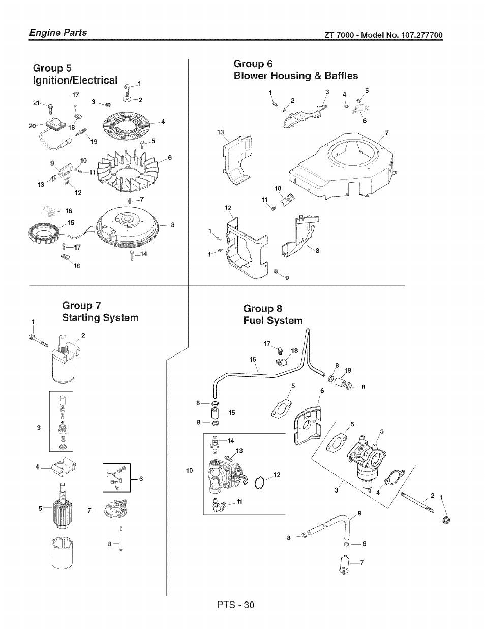 Engine parts | Craftsman 107.277700 User Manual | Page 94 / 100