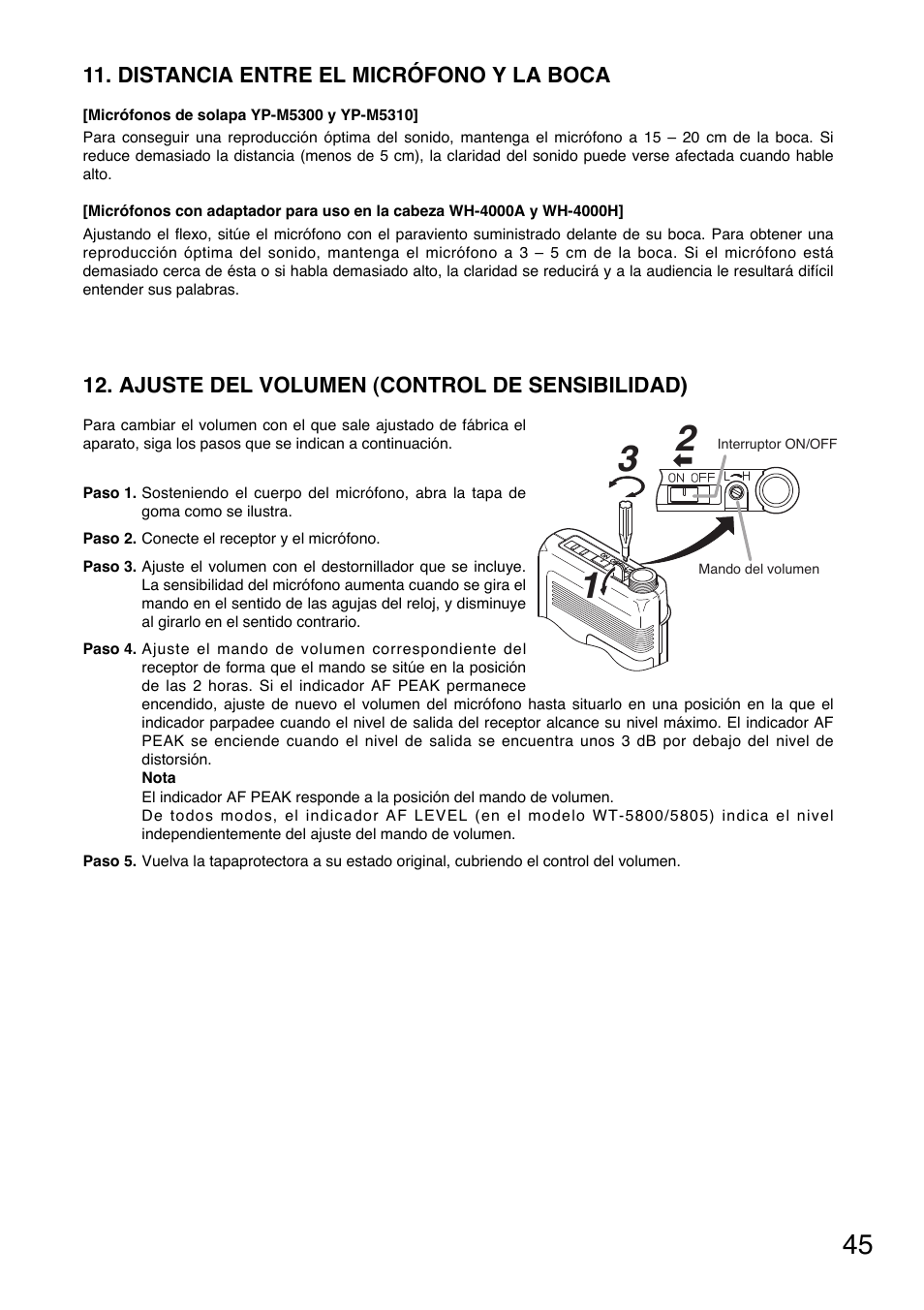 Toa WM-5325 User Manual | Page 45 / 64