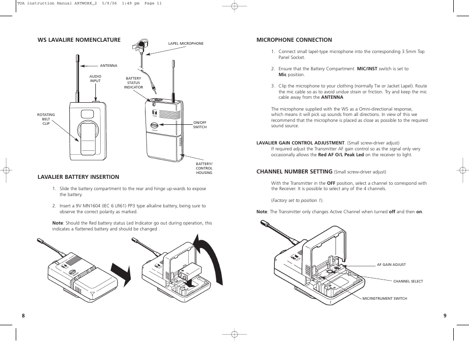 Toa WS-300 User Manual | Page 6 / 10