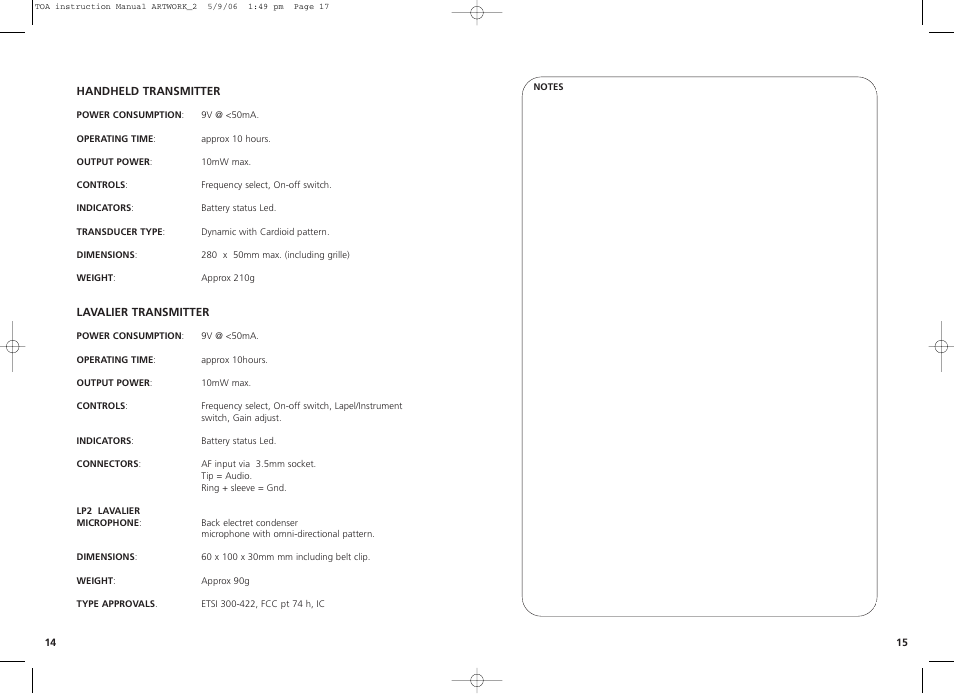 Toa WS-300 User Manual | Page 9 / 10