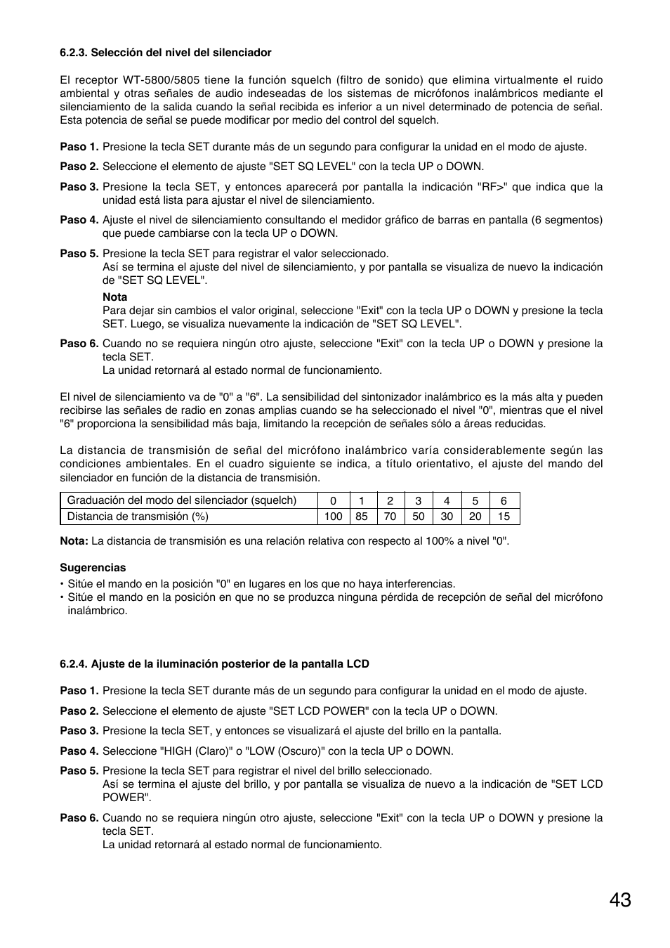 Toa WT-5805 User Manual | Page 43 / 64