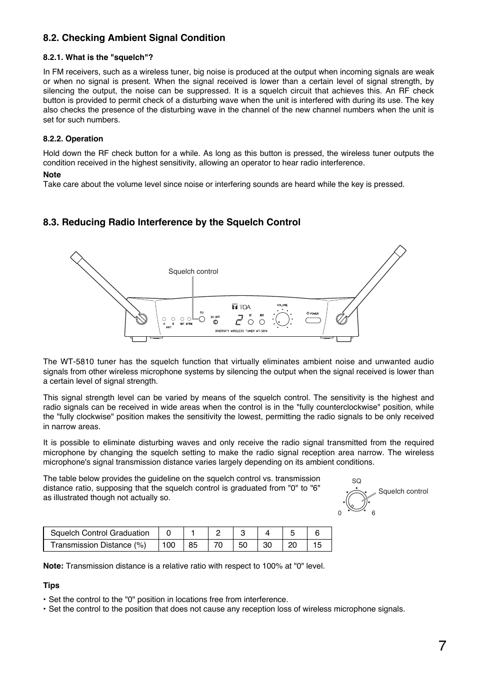 Toa WT-5810 User Manual | Page 7 / 8