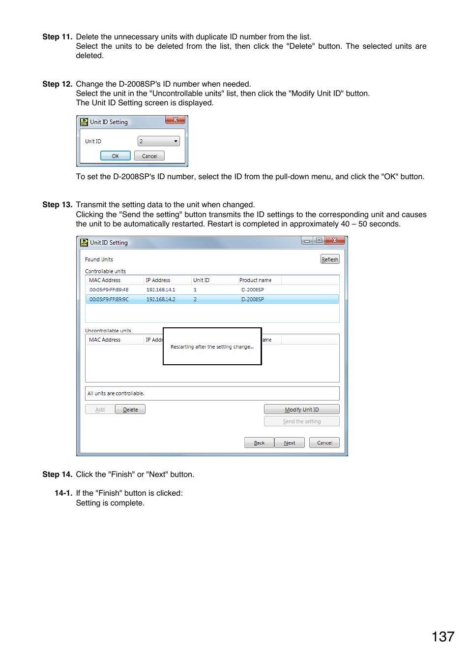 Toa D-2000 Series User Manual | Page 137 / 170