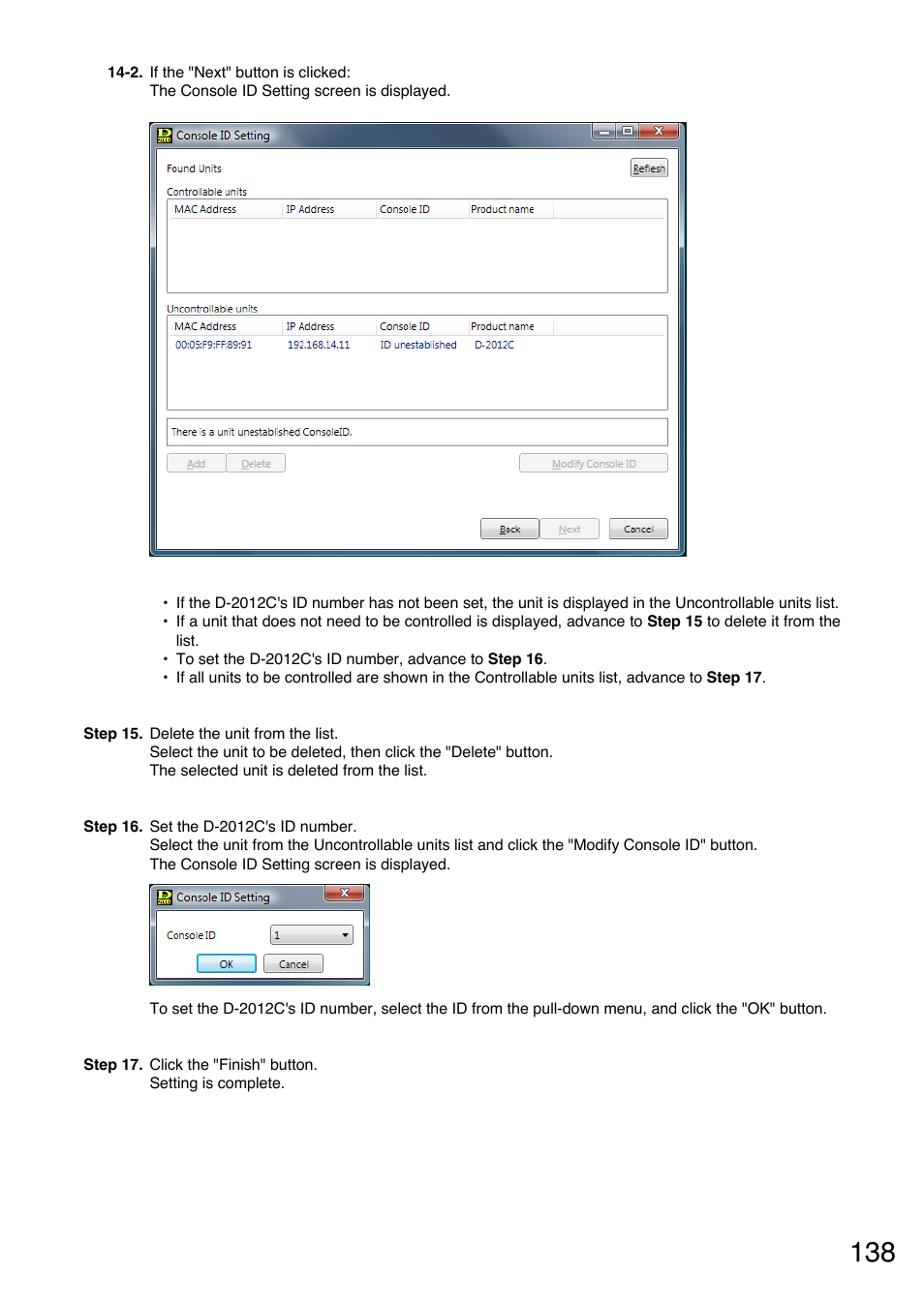 Toa D-2000 Series User Manual | Page 138 / 170