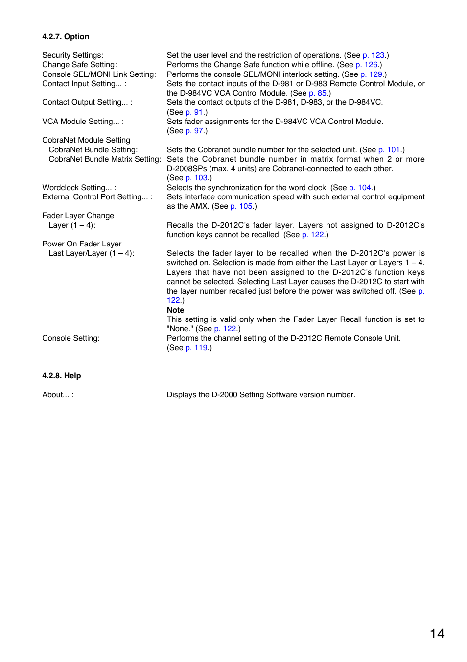 Toa D-2000 Series User Manual | Page 14 / 170