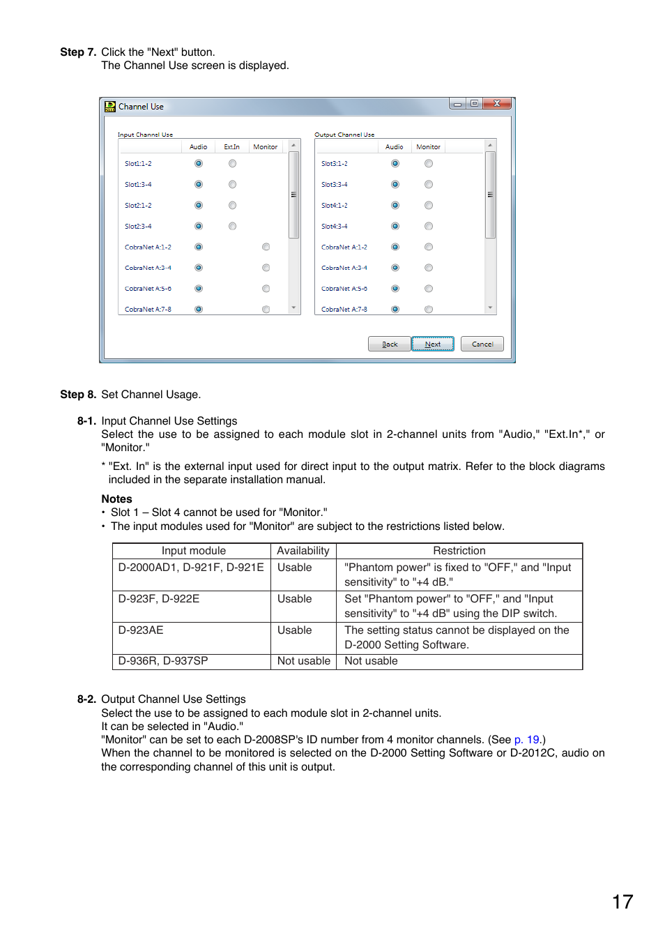 Toa D-2000 Series User Manual | Page 17 / 170