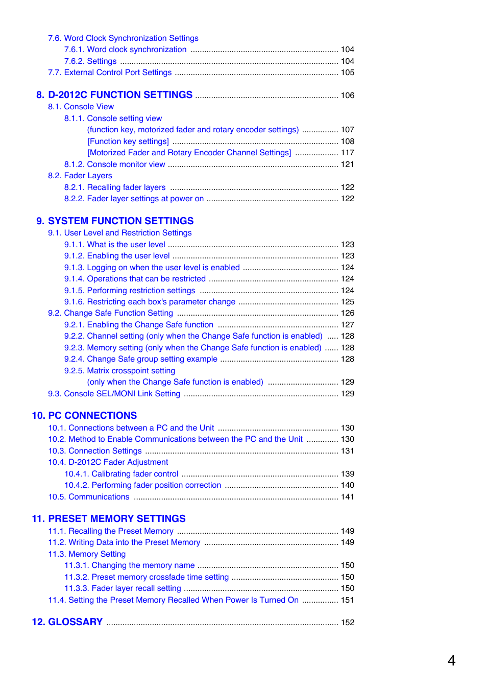 Toa D-2000 Series User Manual | Page 4 / 170