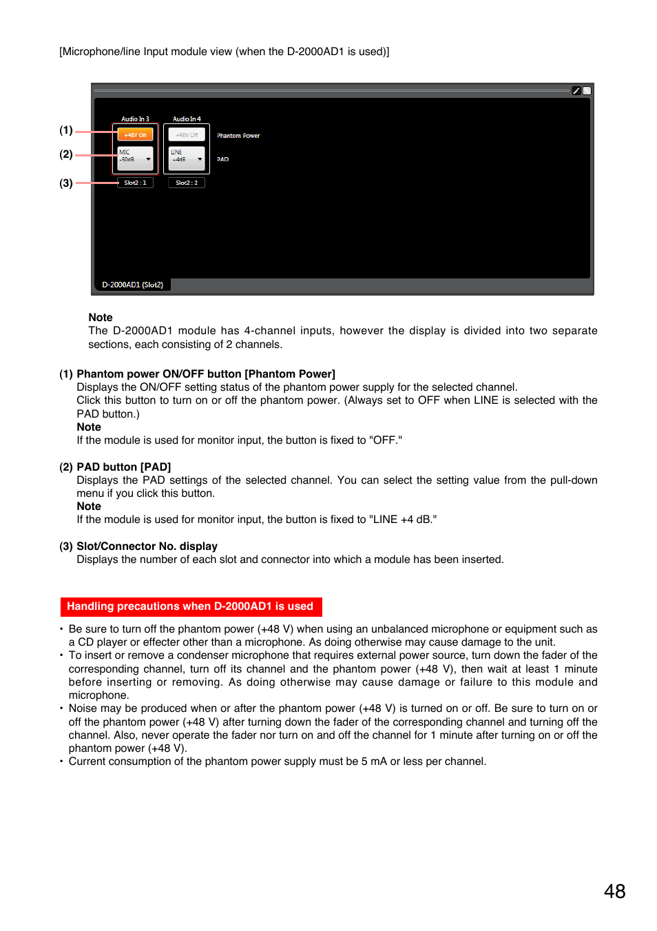 Toa D-2000 Series User Manual | Page 48 / 170