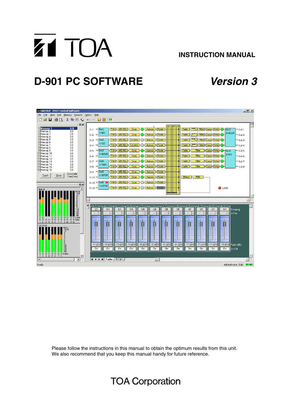 Toa D-901 KR User Manual | 83 pages