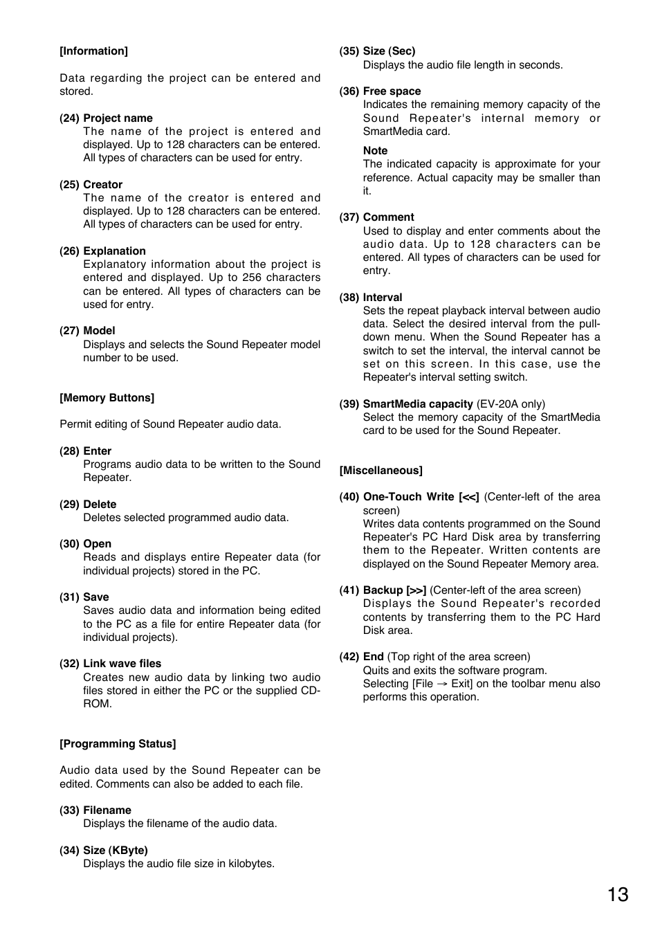 Toa S-20S Ver.4.01 User Manual | Page 13 / 46