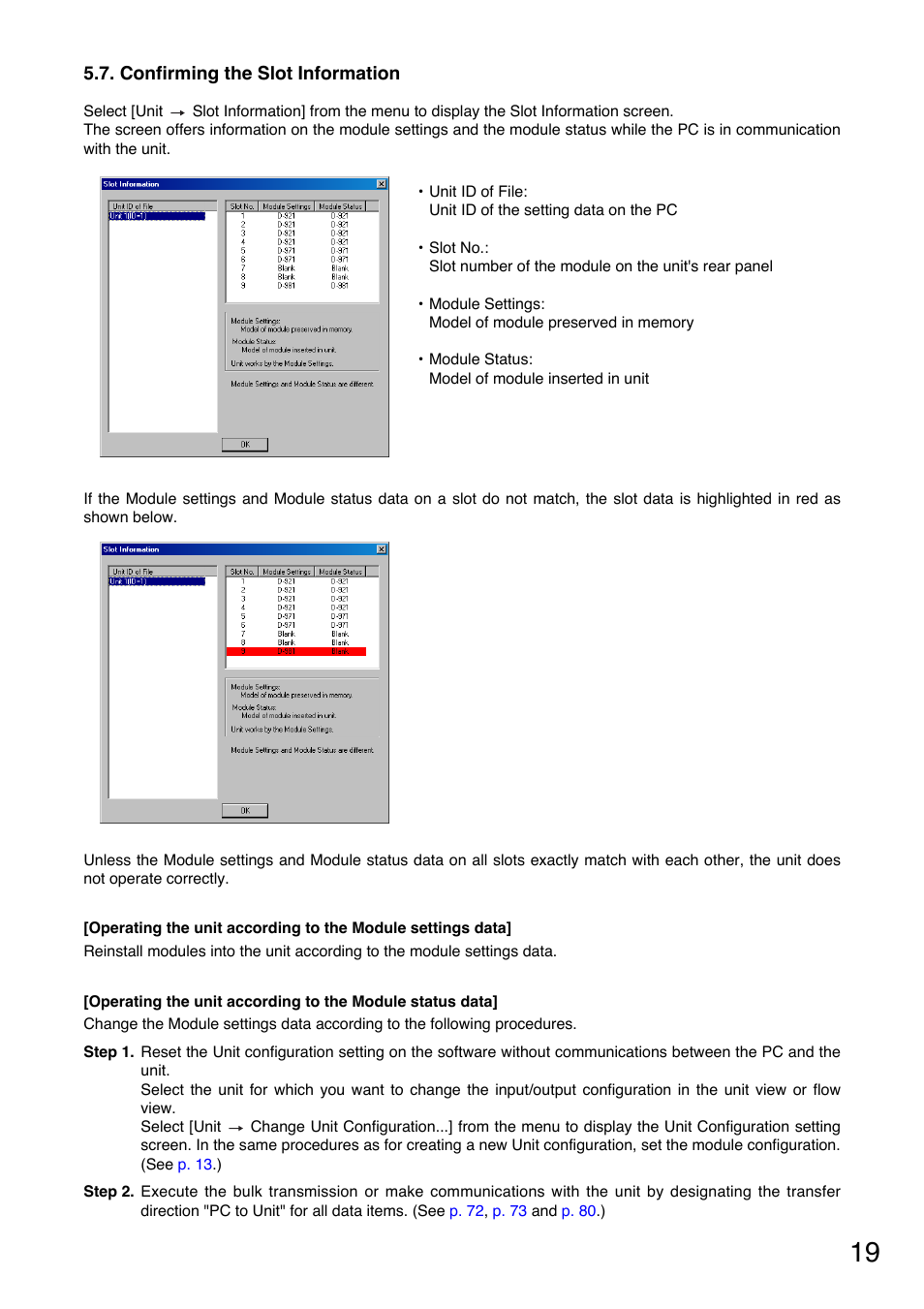 Confirming the slot information | Toa DP-K1 User Manual | Page 19 / 102