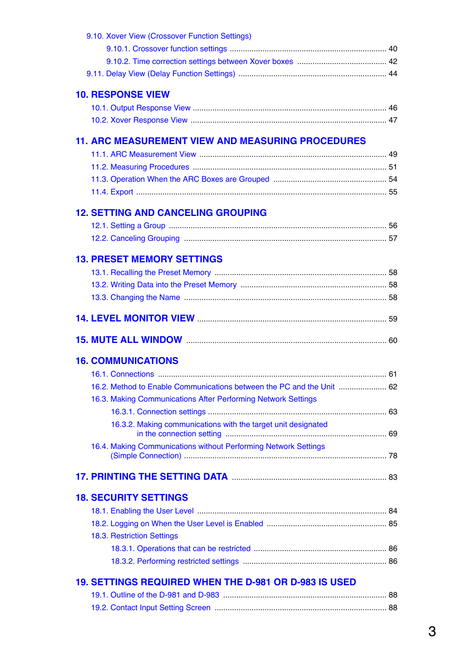 Toa DP-K1 User Manual | Page 3 / 102