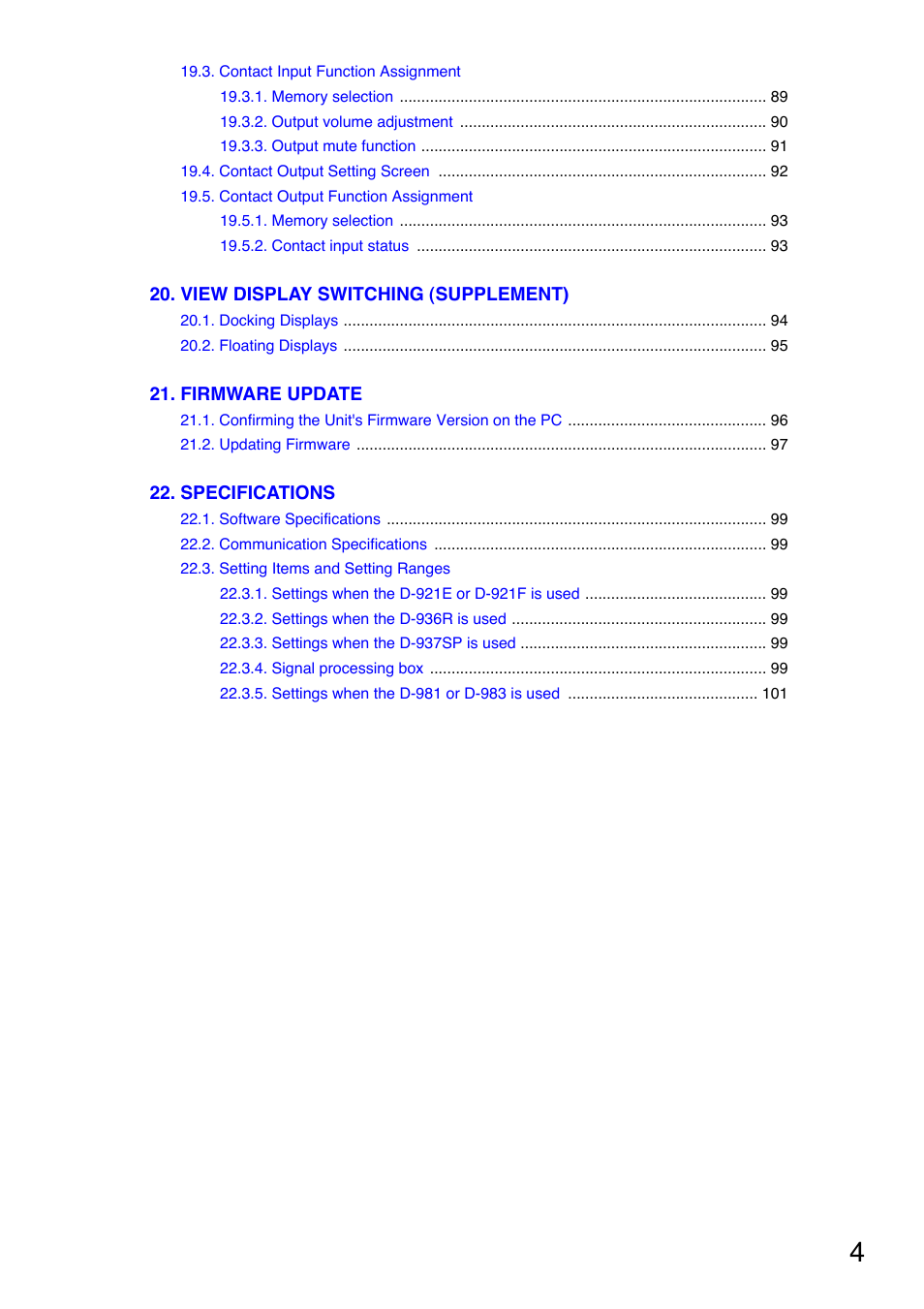 Toa DP-K1 User Manual | Page 4 / 102