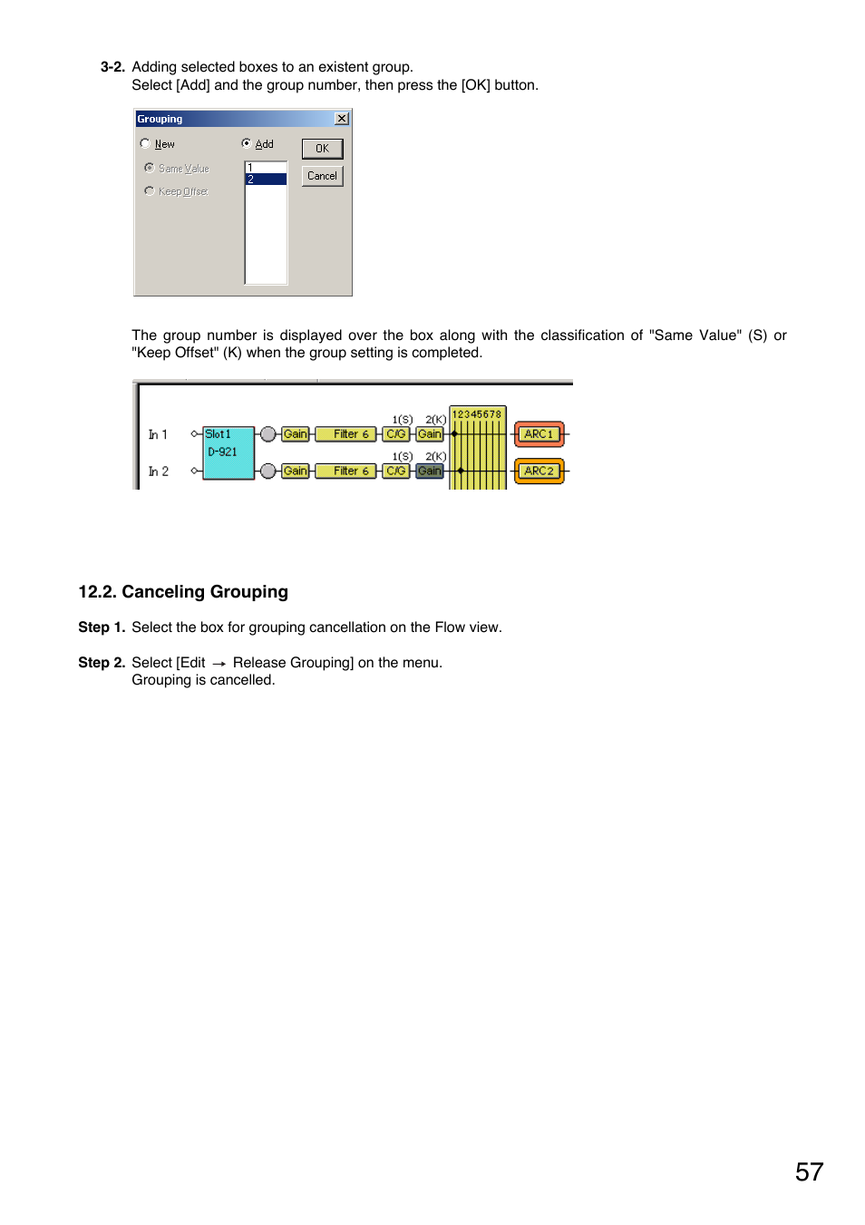 Canceling grouping | Toa DP-K1 User Manual | Page 57 / 102