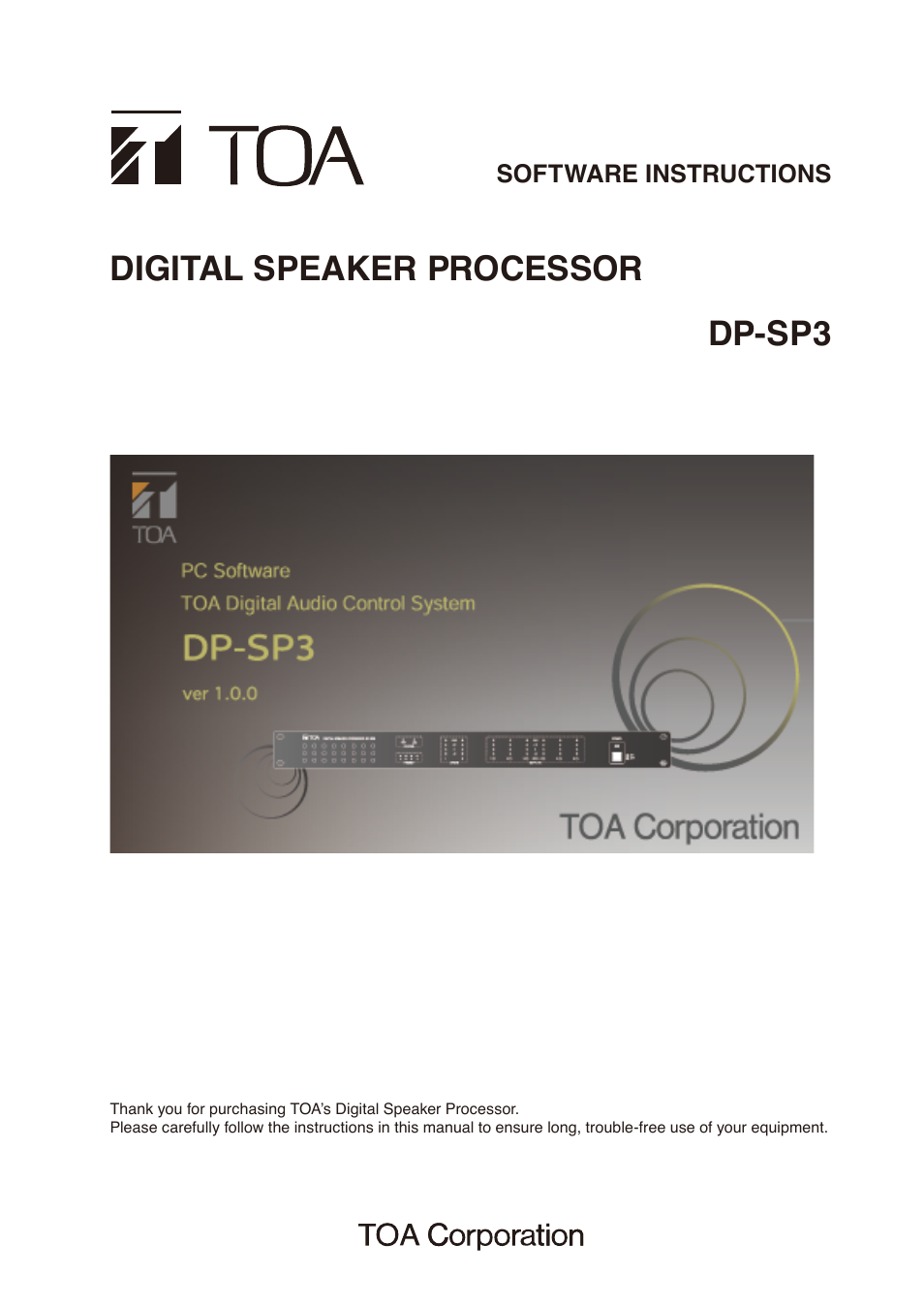 Toa DP-SP3 User Manual | 75 pages