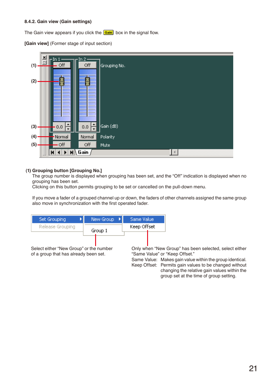 See p. 21.) | Toa DP-SP3 User Manual | Page 21 / 75