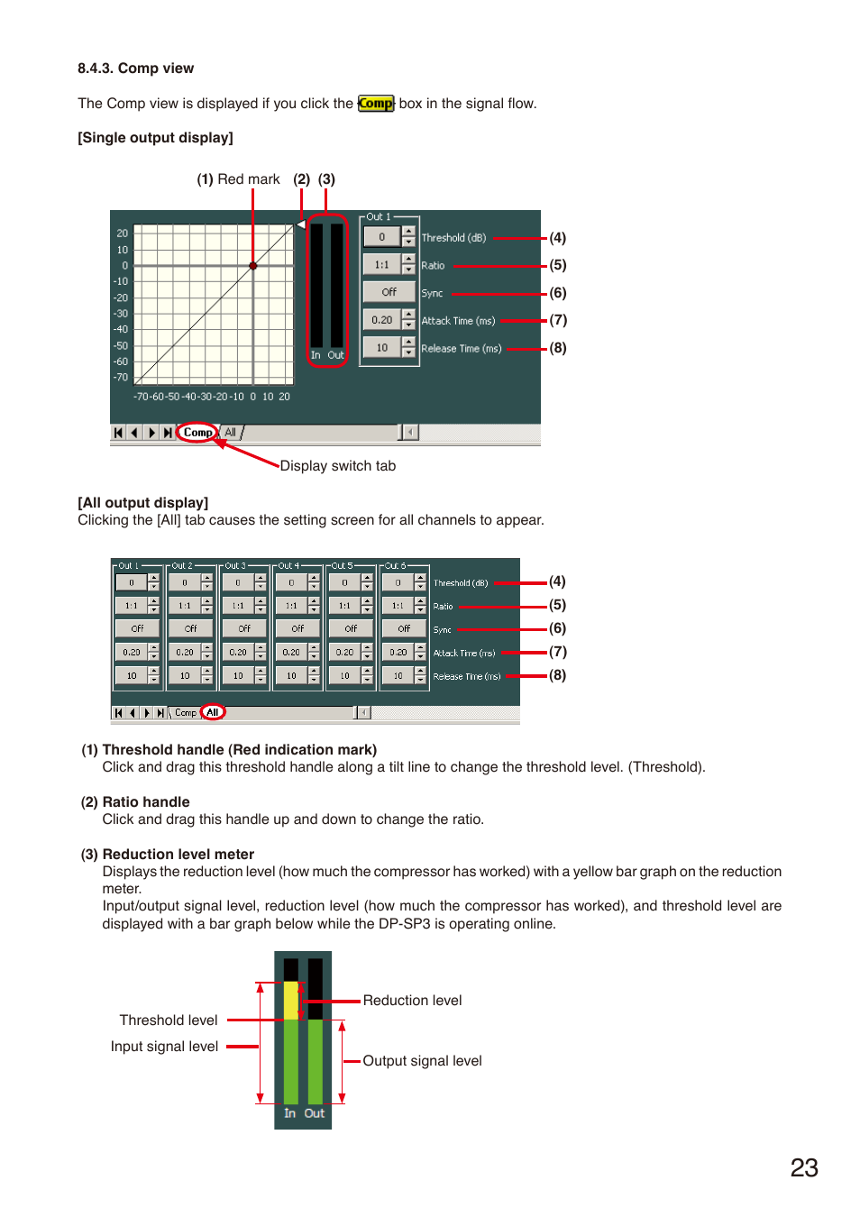 See p. 23.) | Toa DP-SP3 User Manual | Page 23 / 75