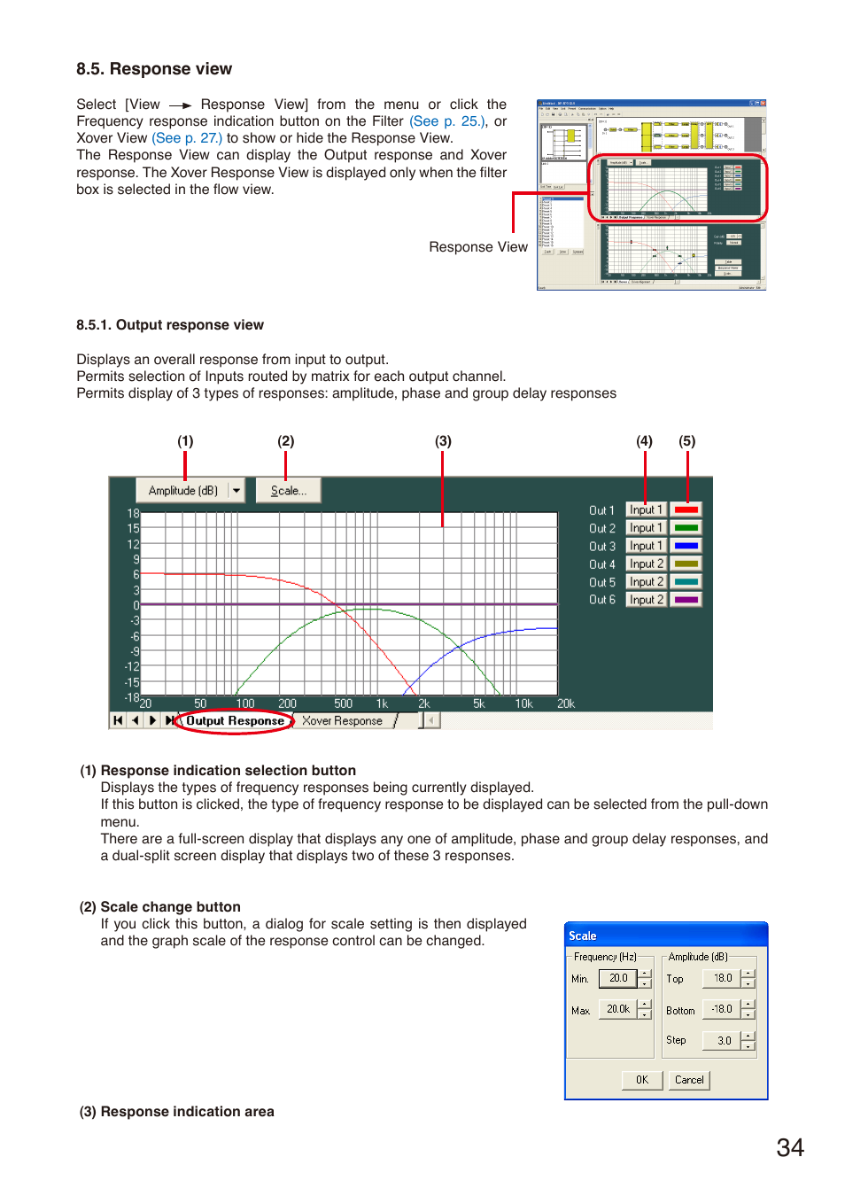 Response view, See p. 34.) | Toa DP-SP3 User Manual | Page 34 / 75