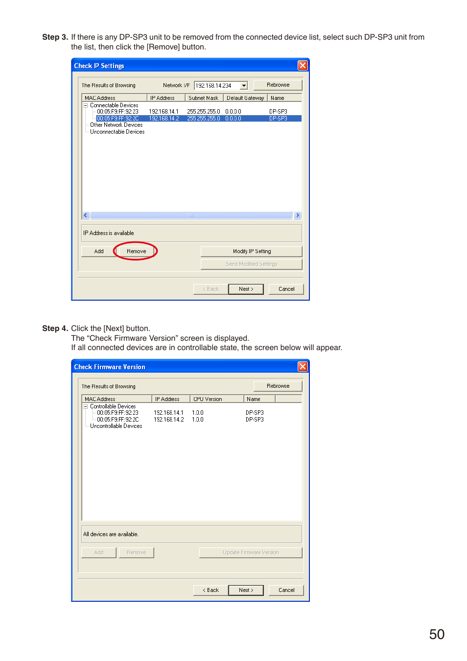 Toa DP-SP3 User Manual | Page 50 / 75