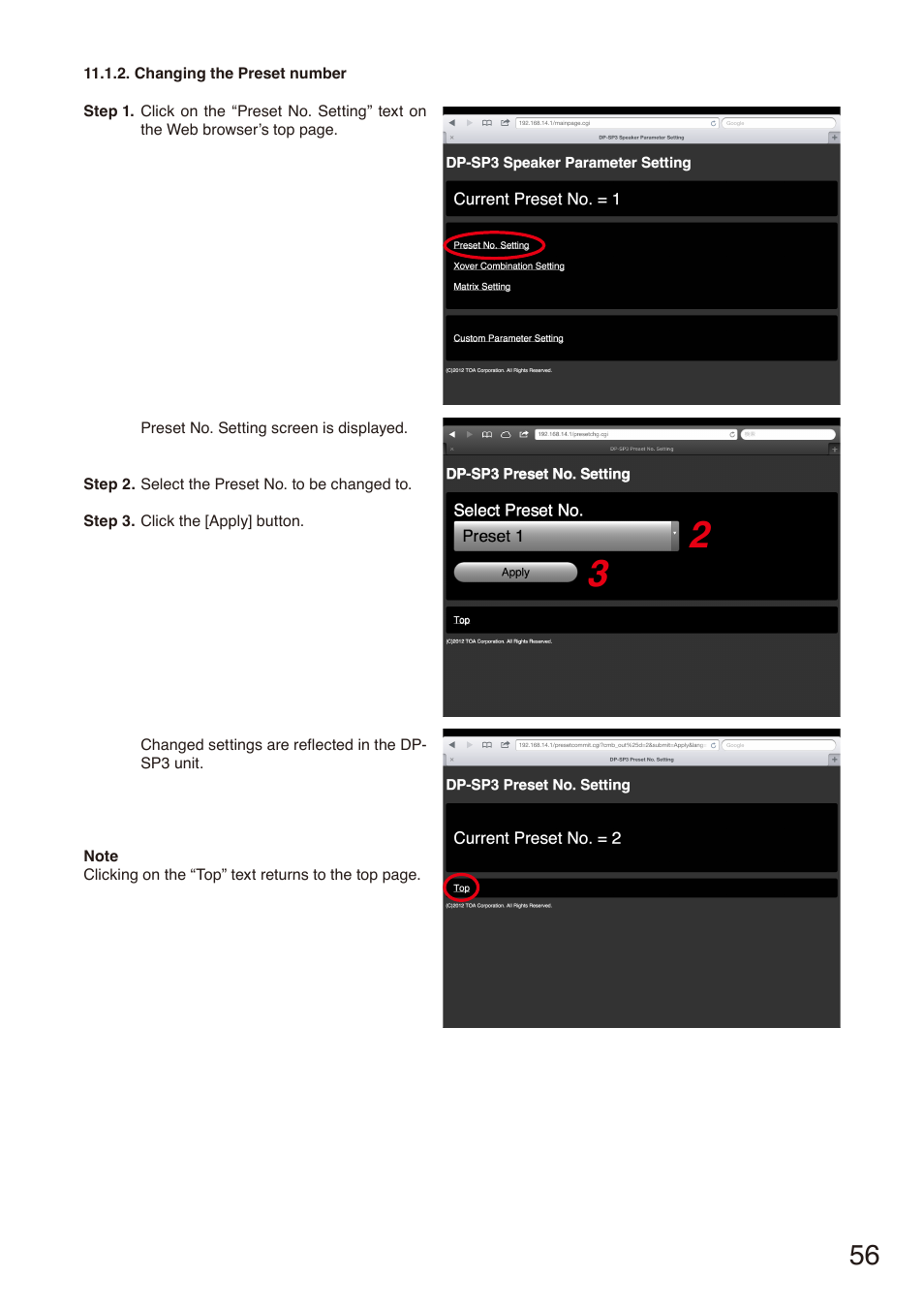 Toa DP-SP3 User Manual | Page 56 / 75