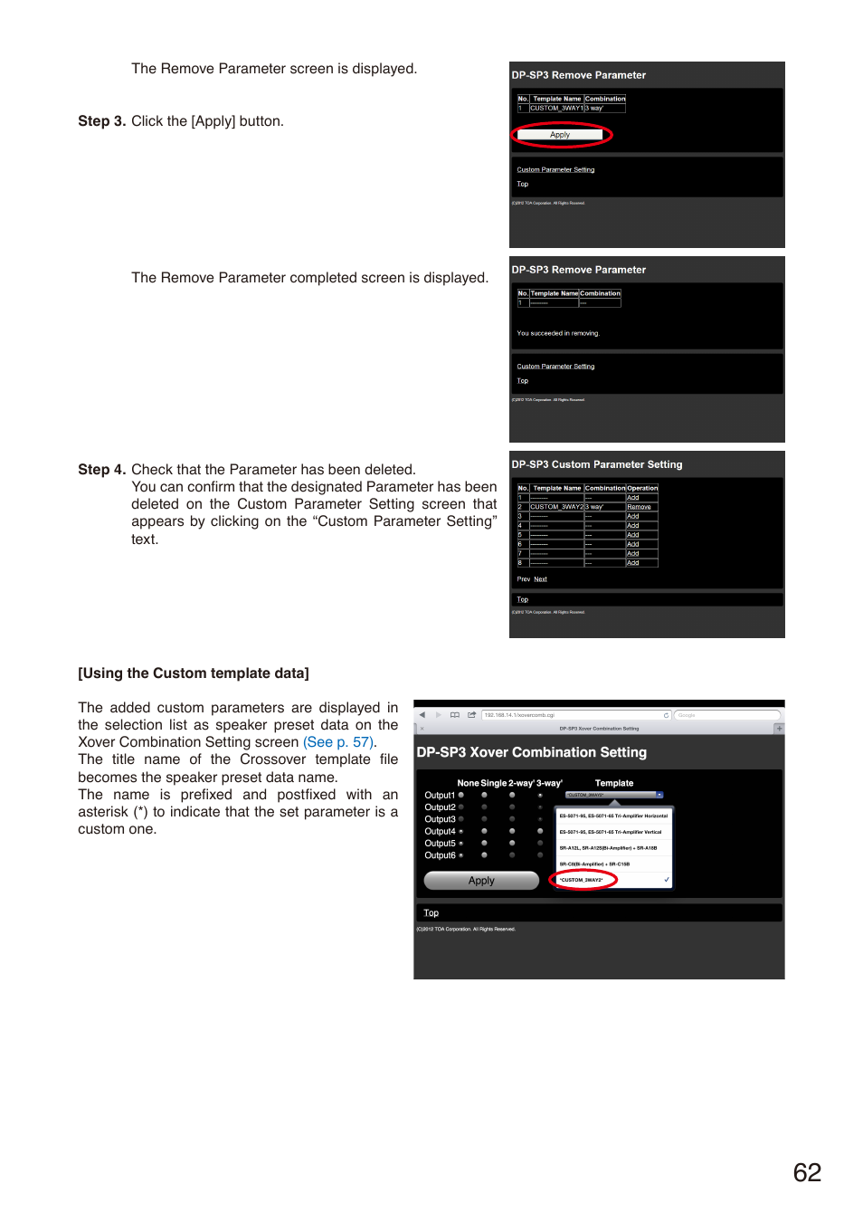 Toa DP-SP3 User Manual | Page 62 / 75