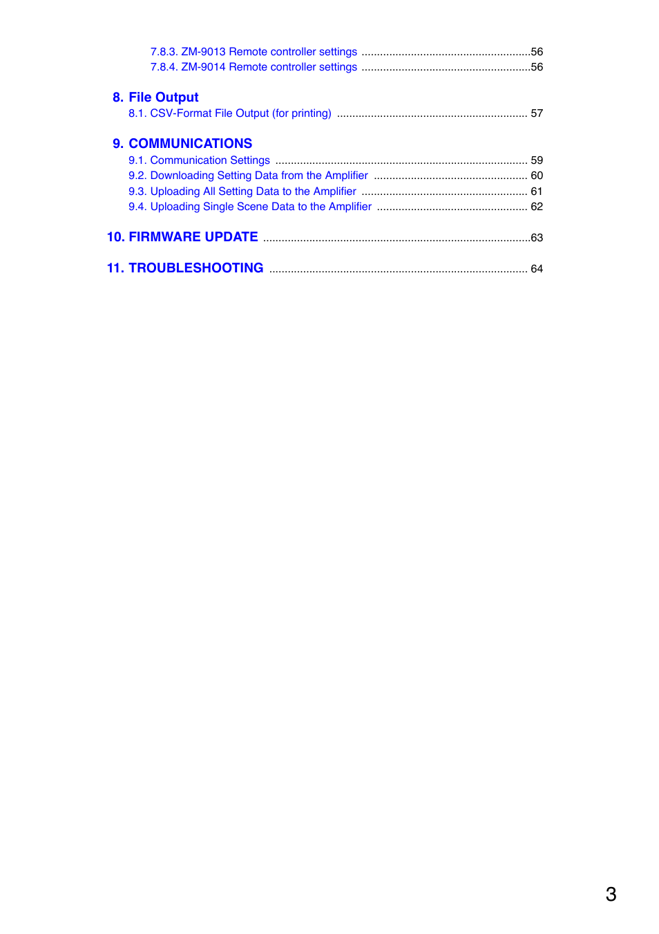 Toa M-9000M2 CE-AU User Manual | Page 3 / 65