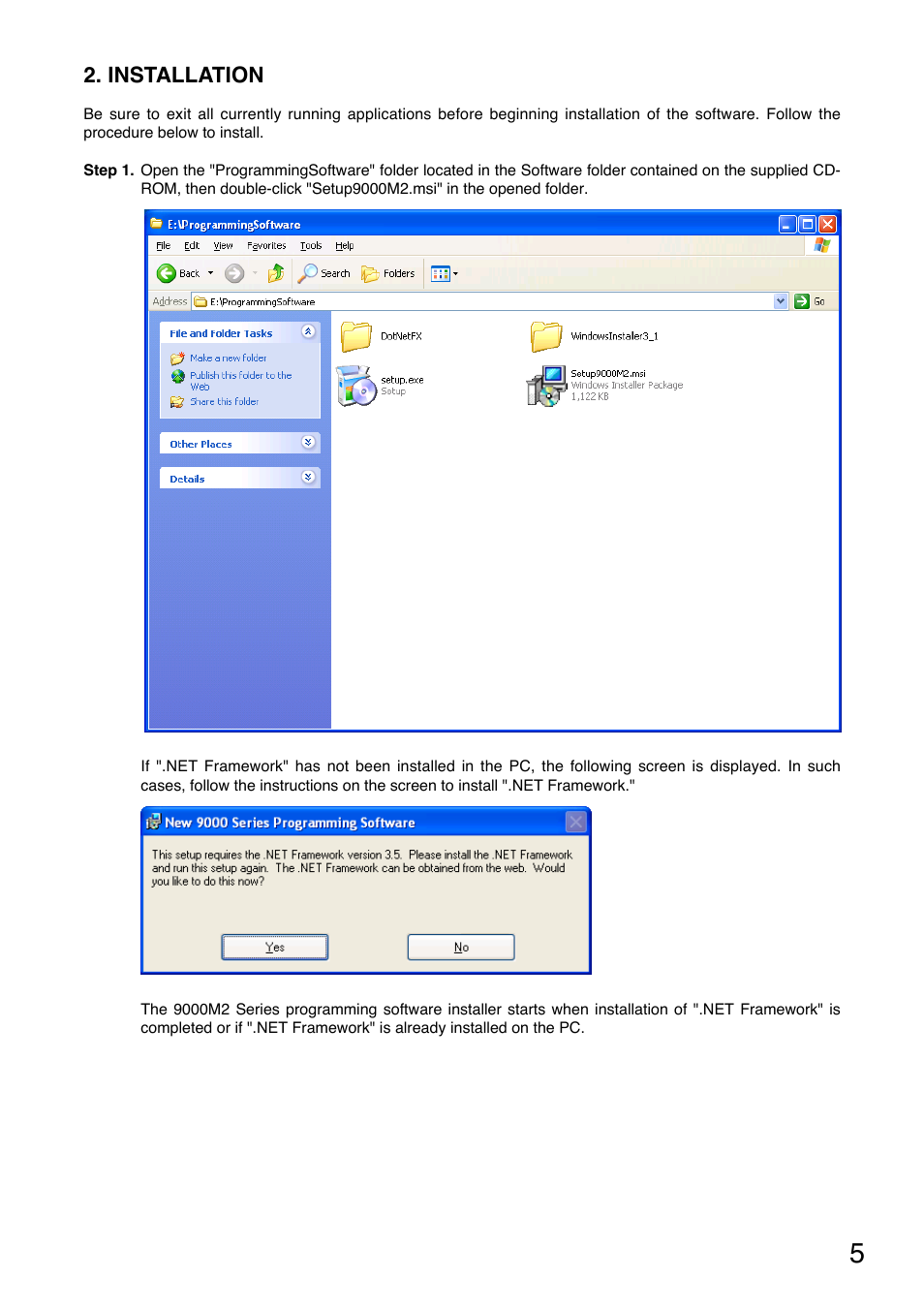 Installation | Toa M-9000M2 CE-AU User Manual | Page 5 / 65