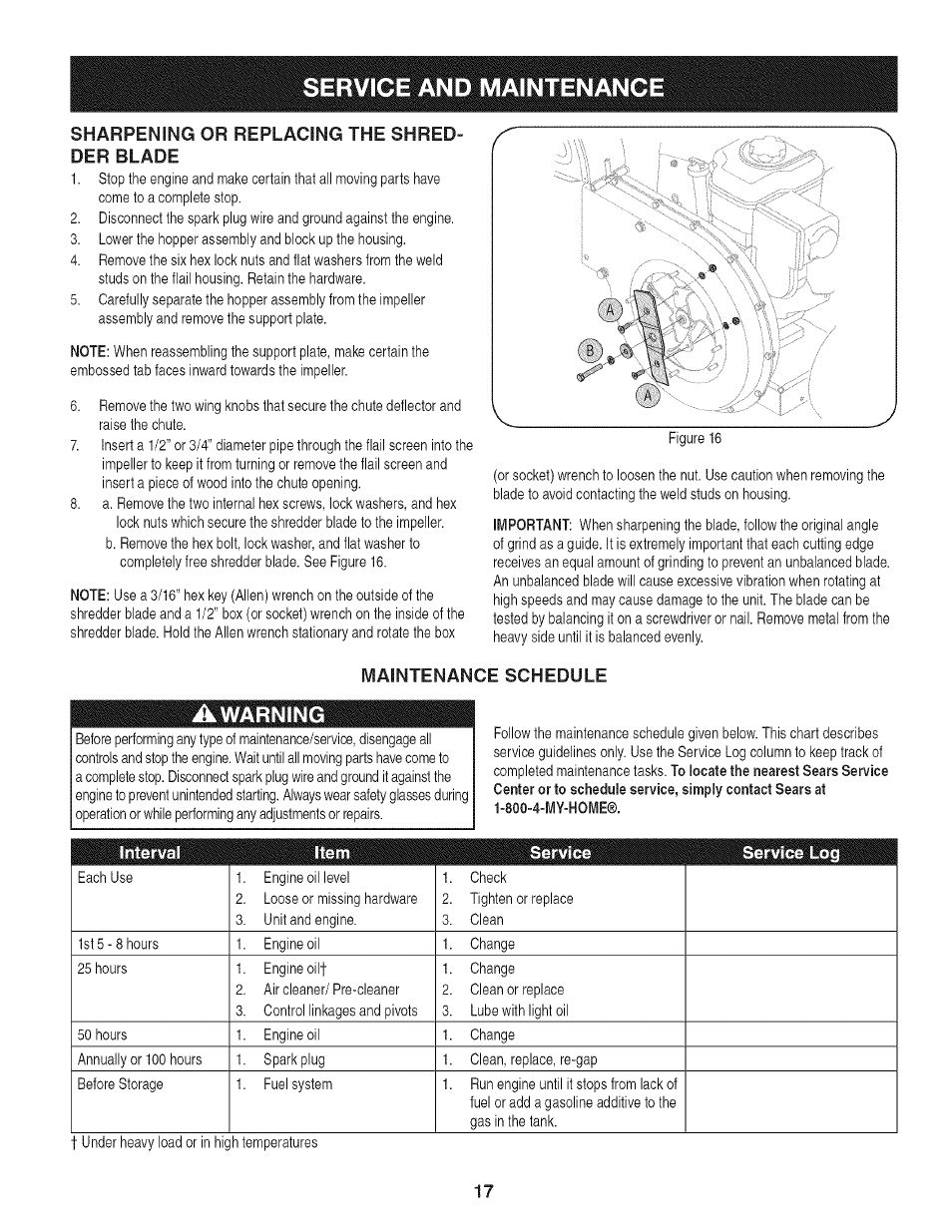 Awarning | Craftsman 247.776370 User Manual | Page 17 / 52