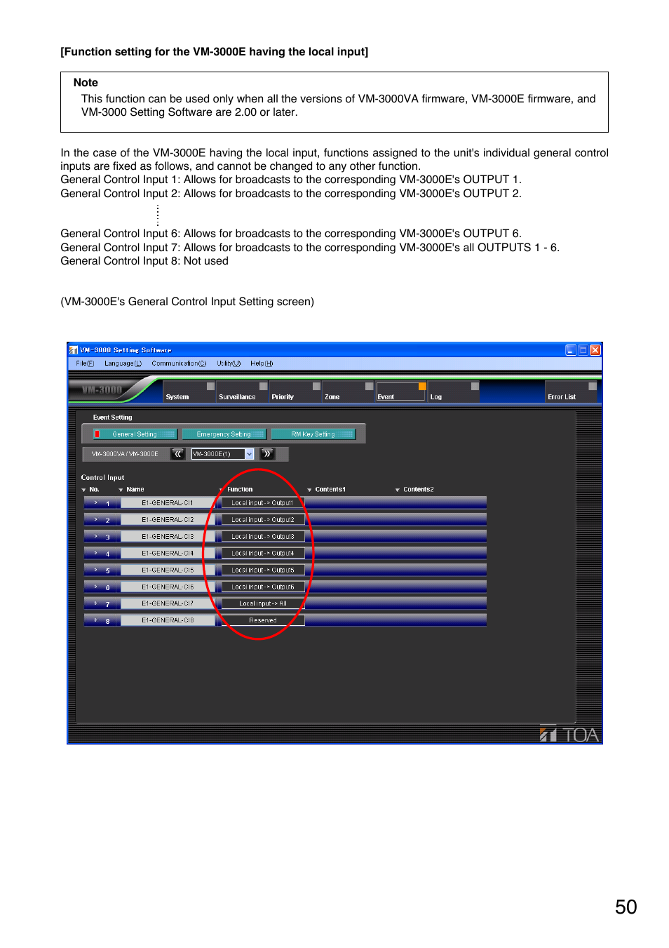 Refer to p. 50.) | Toa VM-3000 Series User Manual | Page 50 / 90