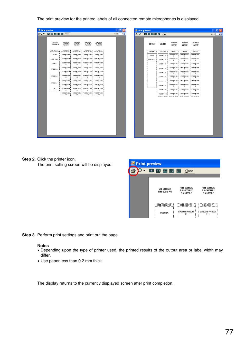 Toa VM-3000 Series User Manual | Page 77 / 90