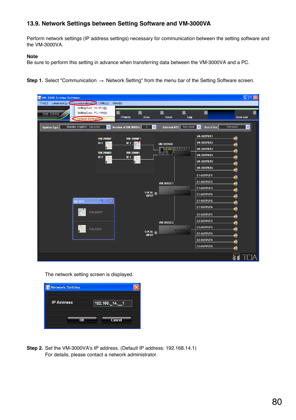 Toa VM-3000 Series User Manual | Page 80 / 90