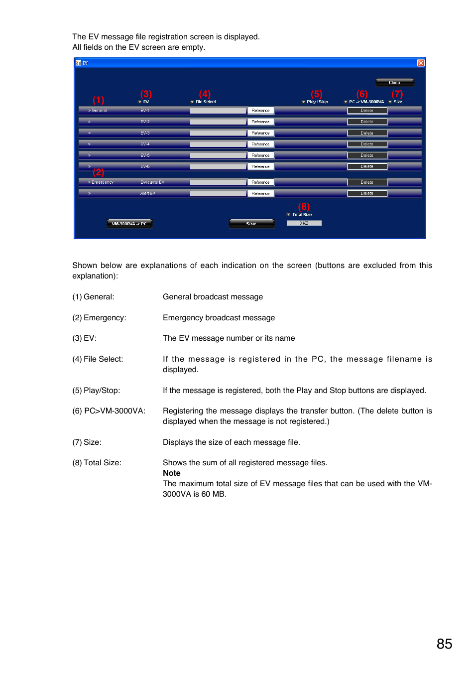 Toa VM-3000 Series User Manual | Page 85 / 90