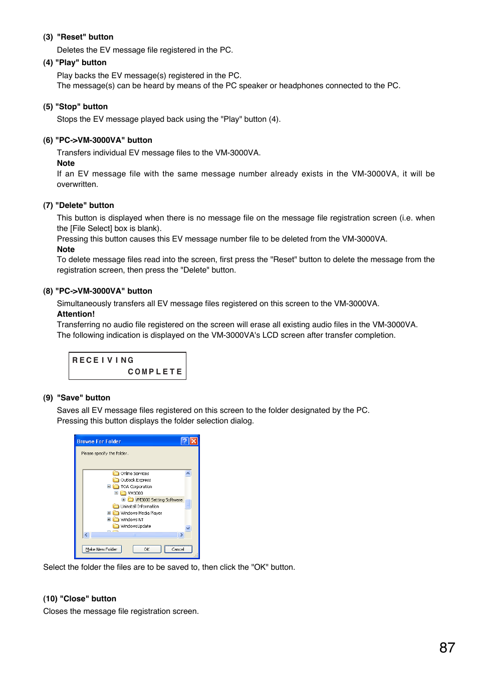 Toa VM-3000 Series User Manual | Page 87 / 90