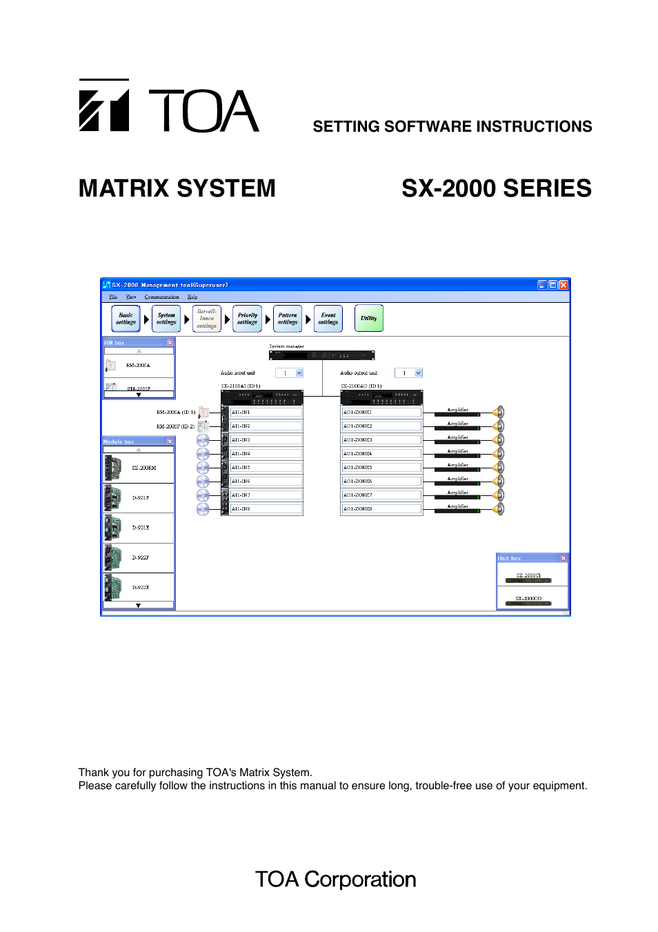 Toa SX-2000 Series User Manual | 180 pages