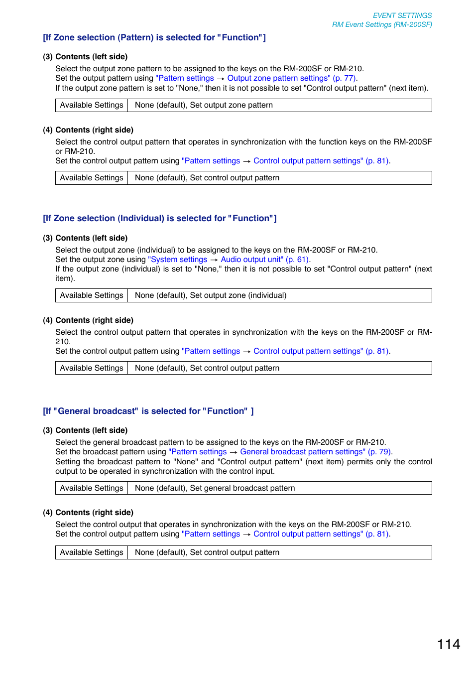 Toa SX-2000 Series User Manual | Page 114 / 180