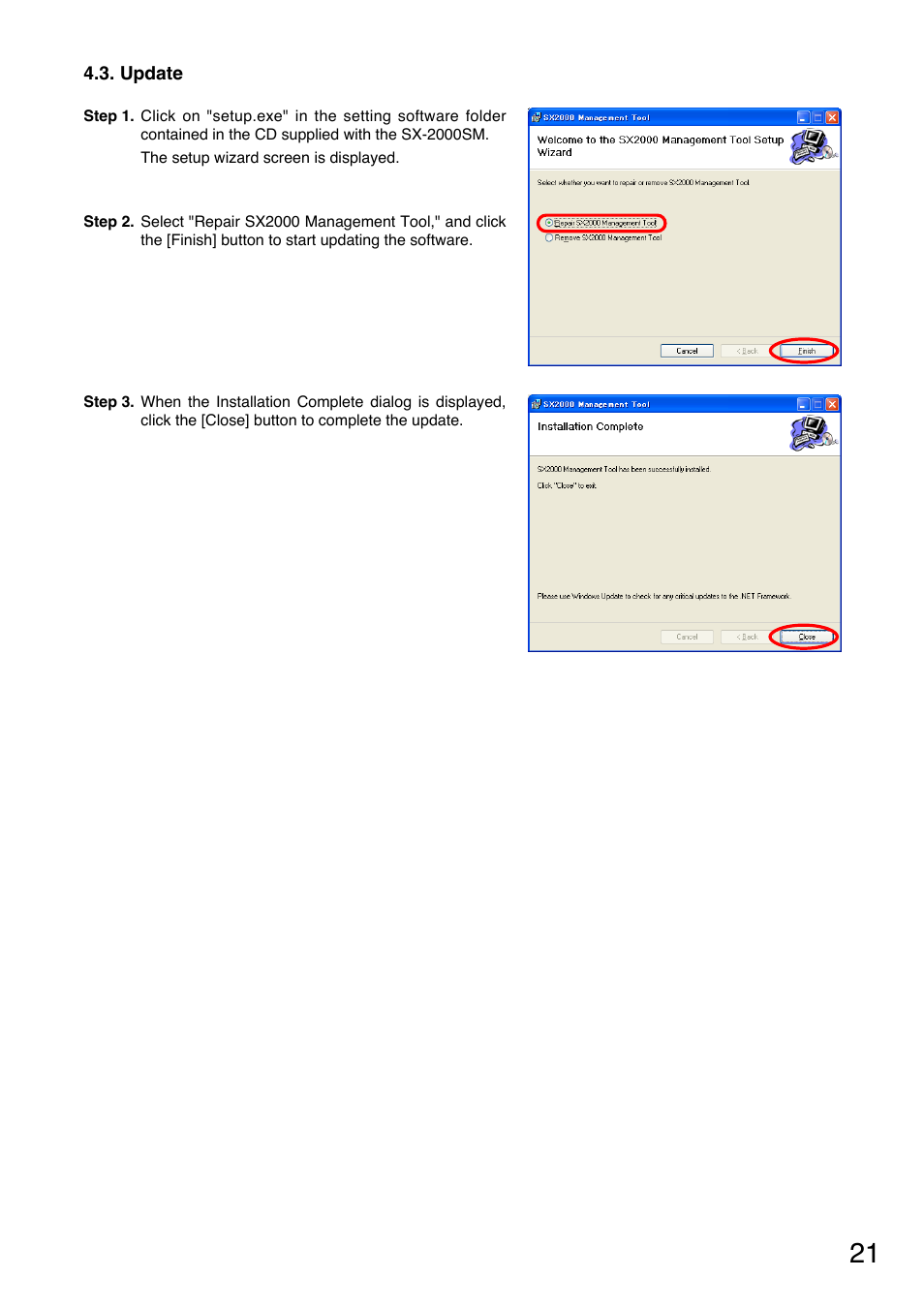 Update | Toa SX-2000 Series User Manual | Page 21 / 180