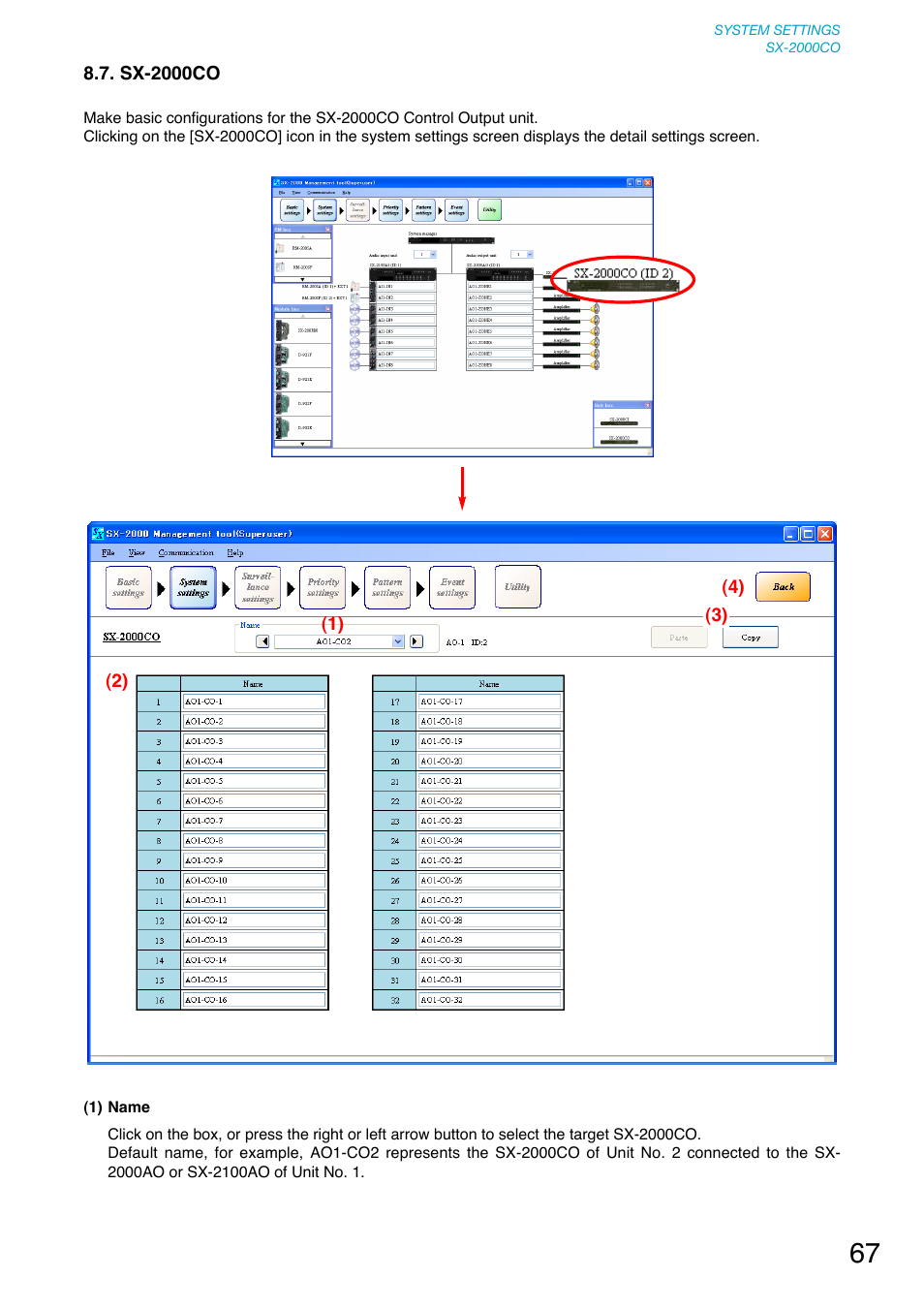 Sx-2000co, P. 67) | Toa SX-2000 Series User Manual | Page 67 / 180