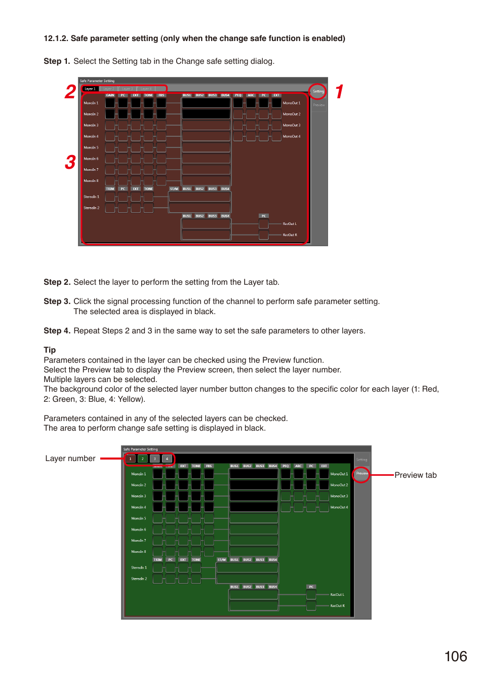 P. 106 | Toa M-864D Ver.2.2.0 User Manual | Page 106 / 131