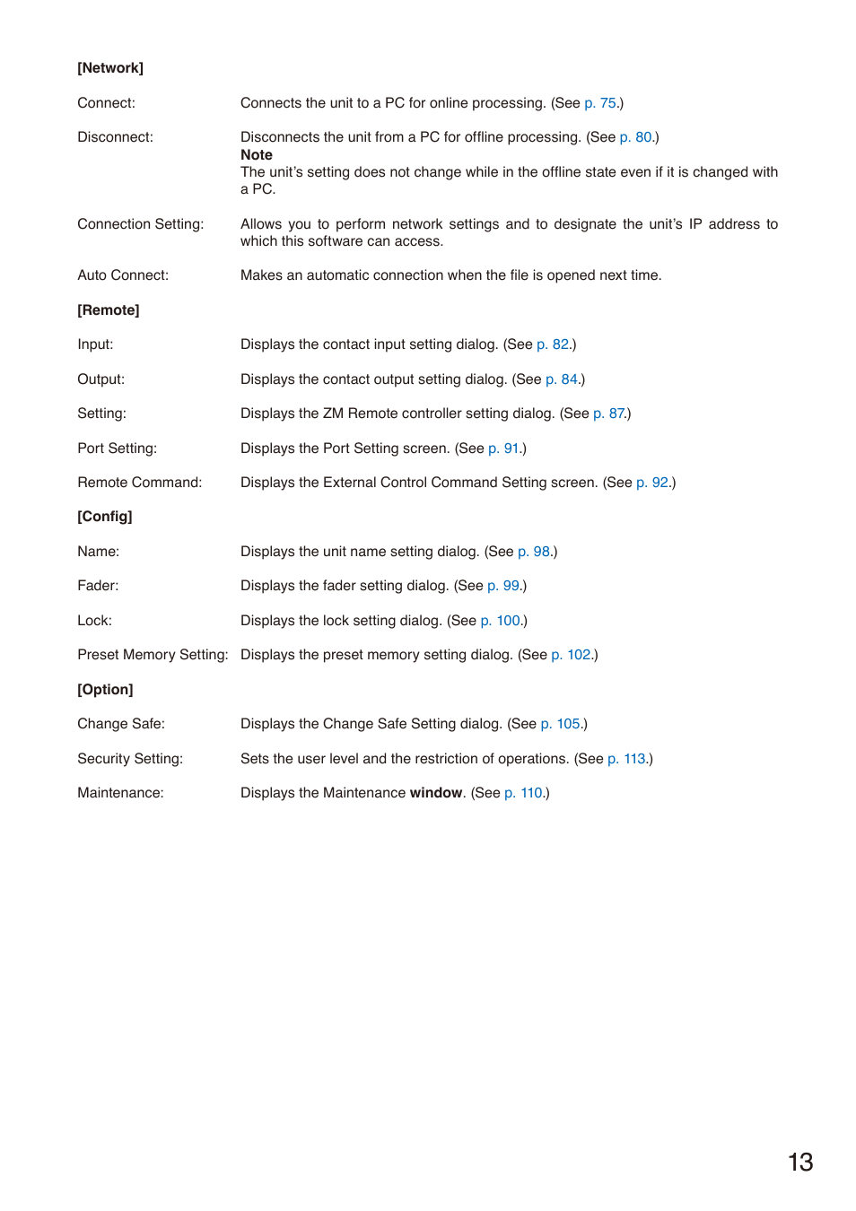 Toa M-864D Ver.2.2.0 User Manual | Page 13 / 131