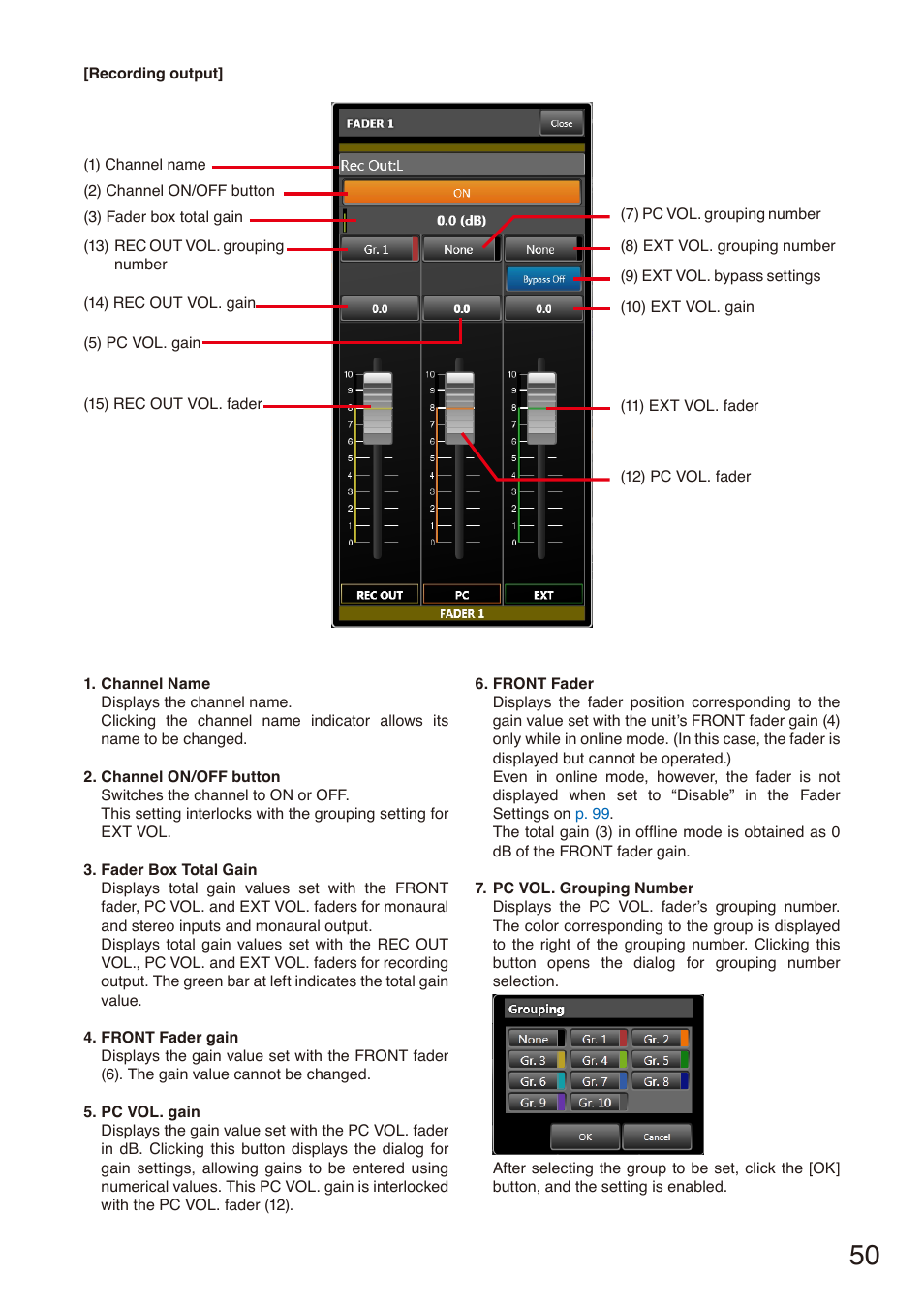 P. 50 | Toa M-864D Ver.2.2.0 User Manual | Page 50 / 131